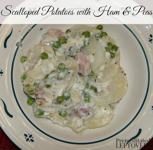Scalloped potatoes recipe with ham and peas