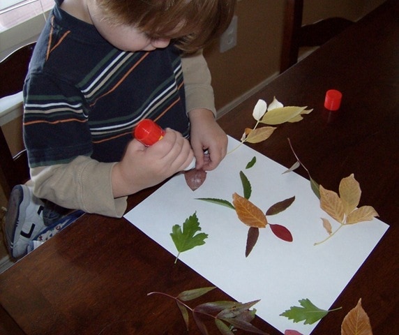 Frugal Fun Art Project Using Fall Leaves