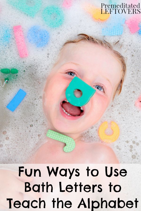 Fun Ways to Use Bath Letters to Teach the Alphabet - Here are some fun alphabet activities using bath letters and song to introduce the alphabet to kids.