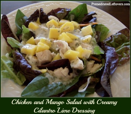 Chicken and Mango Salad with Creamy Cilantro Lime Dressing