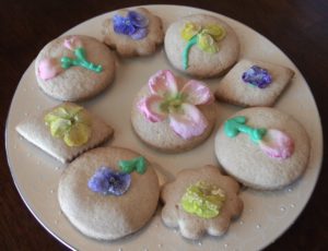 Use homemade candied flowers to decorate baked goods