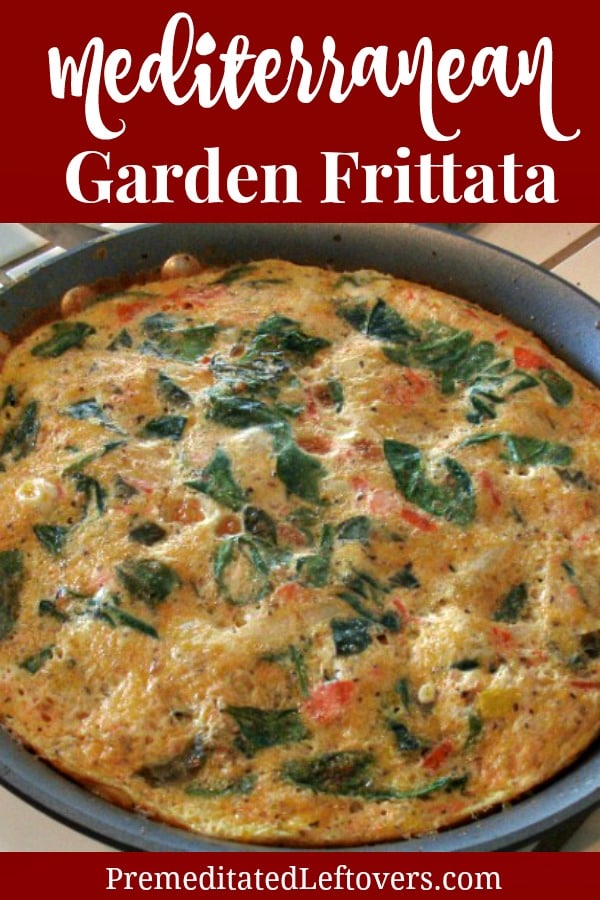 Mediterranean Garden Frittata - Quick and Easy Vegetable Frittata Recipe with Italian spices, spinach tomatoes and squash.