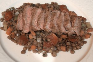 Curry-Steak-with-Lentils