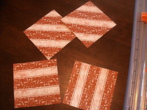 Making coasters from tiles and scrap paper