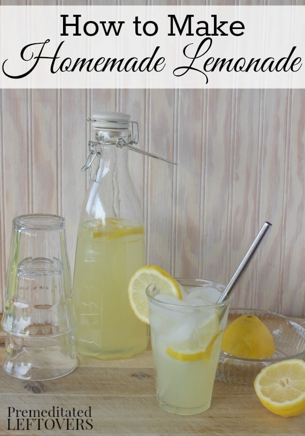 How to Make Lemonade with lemons. This homemade lemonade recipe is the perfect balance of sweet and tart. Tip for making perfect lemonade every time.