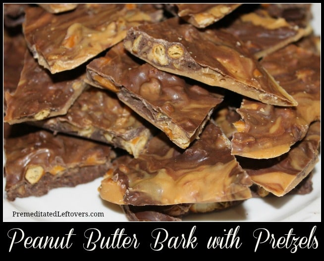 Peanut Butter Bark with Pretzels Recipe  - This quick and easy recipe for Peanut Butter Bark with Pretzels is the perfect blend of sweet, salty, & chocolate!