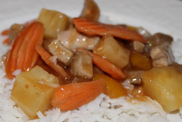 Reduced calorie, low fat sweet and sour pork recipe