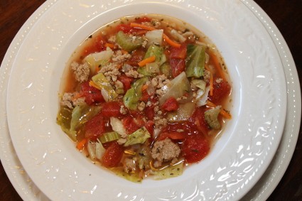 Cabbage Roll Soup with Turkey Recipe - This soup is a quick and easy alternative to making cabbage rolls and every bit as delicious! 