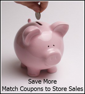 Save more money by matching coupons to store sales