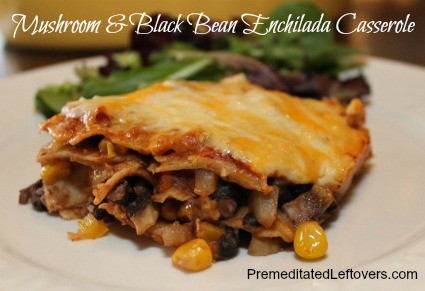 Mushroom and Black Bean Enchilada Casserole Recipe