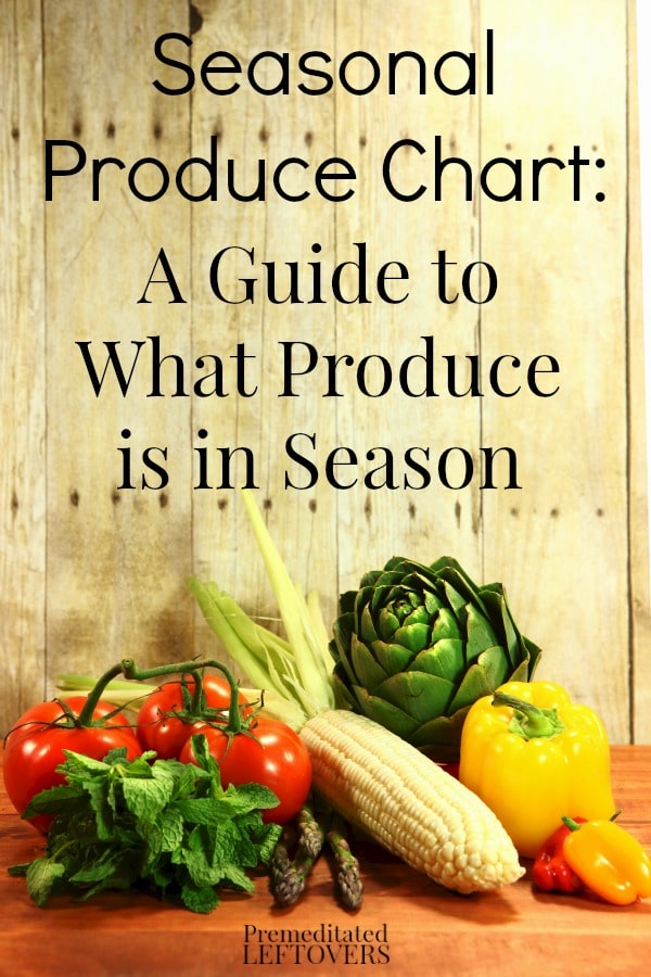 Seasonal produce chart