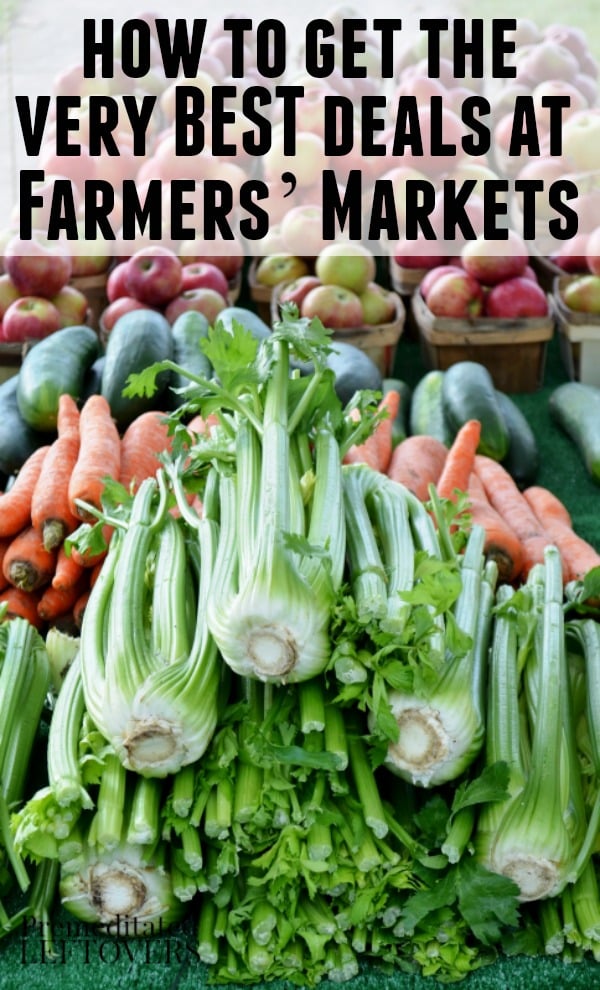 How to get the very best deals at Farmers' Markets -- Tips for Getting the Best Deals at Farmers' Markets - Save money and enjoy produce at the peak of freshness with these money saving tips at Farmers' Markets.