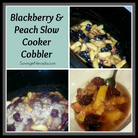 Peach and Blackberry Slow Cooker Cobbler Recipe