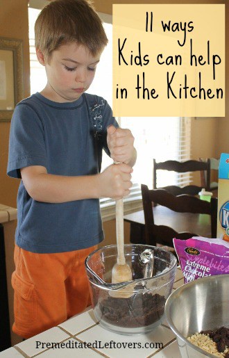Teaching children to help in the kitchen
