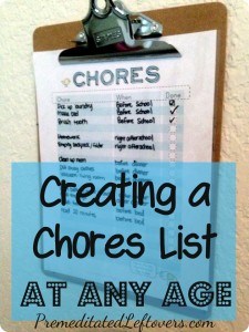 Creating A Chores List At Any Age