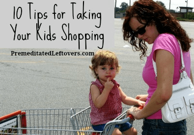 taking kids to the store