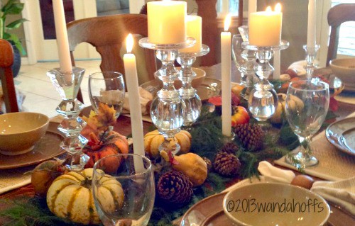 Frugal and elegant centerpiece Thanksgiving