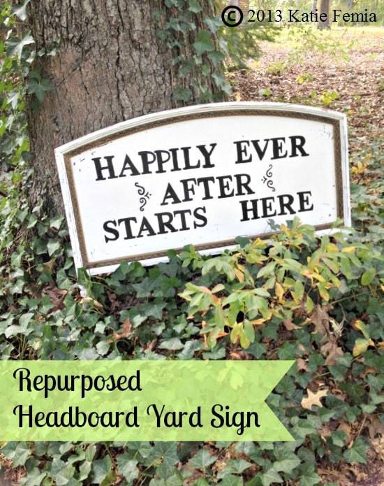 Curbside Crafts: Repurposed Headboard Yard Sign