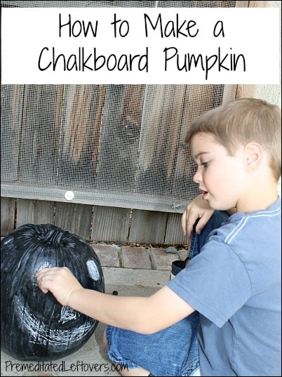 how to make a chalkboard pumpkin for kids
