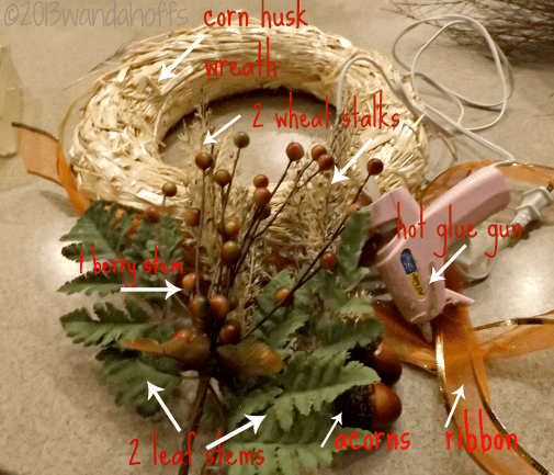 supplies needed to create a fall wreath
