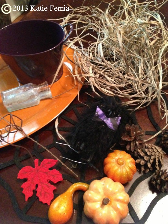 Dollar Store DIY items to make a  Frugal Fall Tablescape 