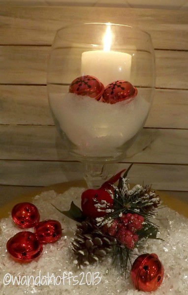 DIY Christmas Decor: How to make a hurricane candle holder for $2.00