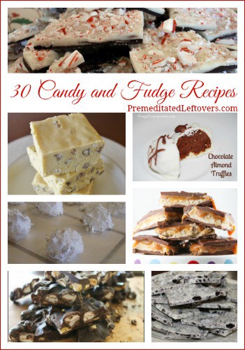 This collection of over homemade candy recipes includes easy candy bark recipes, and homemade fudge recipes. Candies make lovely gifts at the holidays.