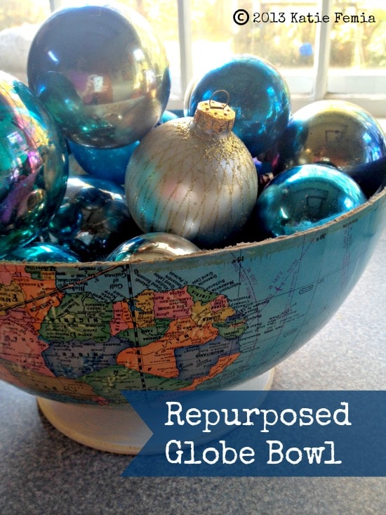 Trash to Treasure DIY: Repurposed Globe Bowl
