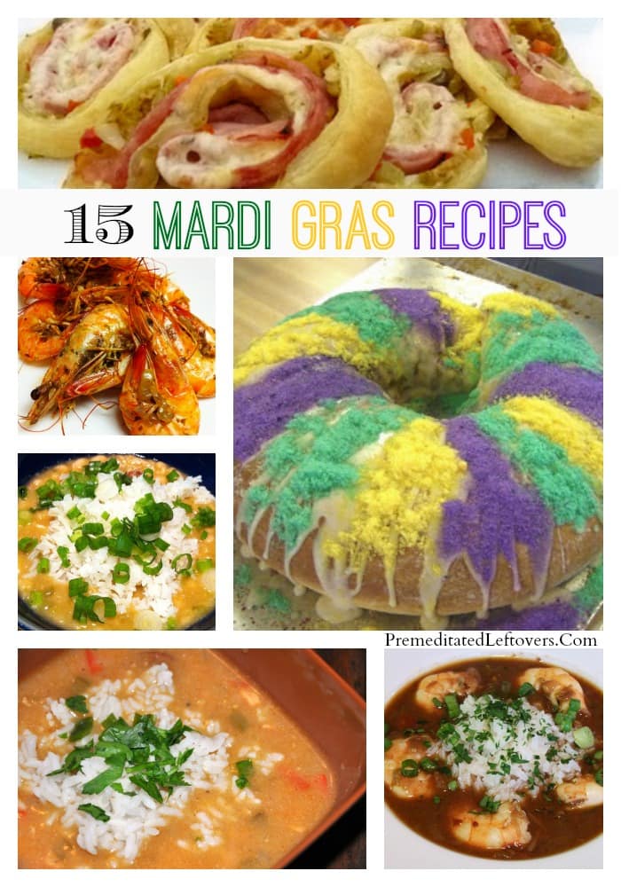 15 Mardi Gras Recipes, 10 King Cake Recipes, and 5 Mardi Gras Drink Recipes