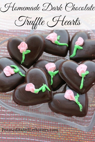 Homemade Dark Chocolate Truffle Hearts Recipe