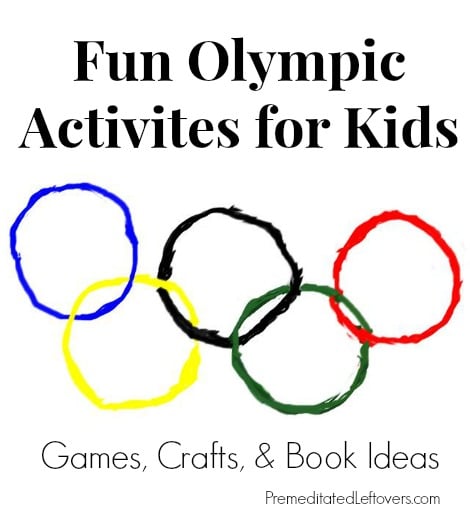 Winter Olympic Activities for kids including games, crafts, and trivia