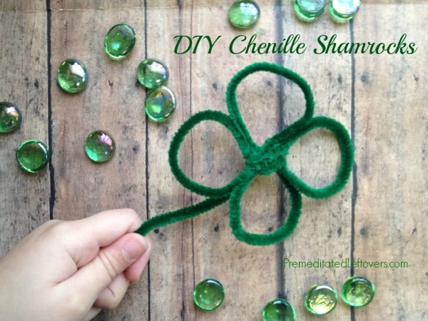DIY Chenille Shamrocks - Fun St. Patrick's Day Craft Project for kids!