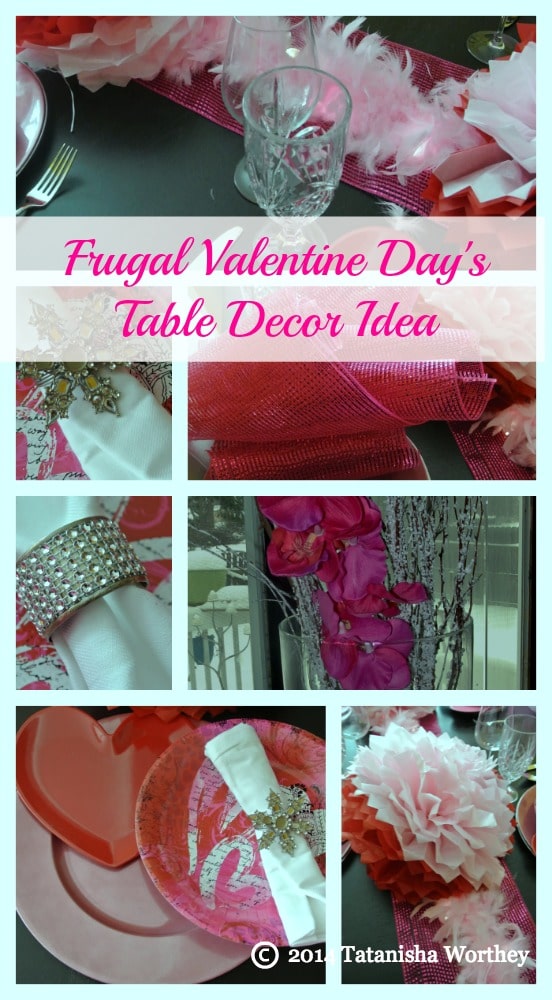 frugal valentine days table decor idea