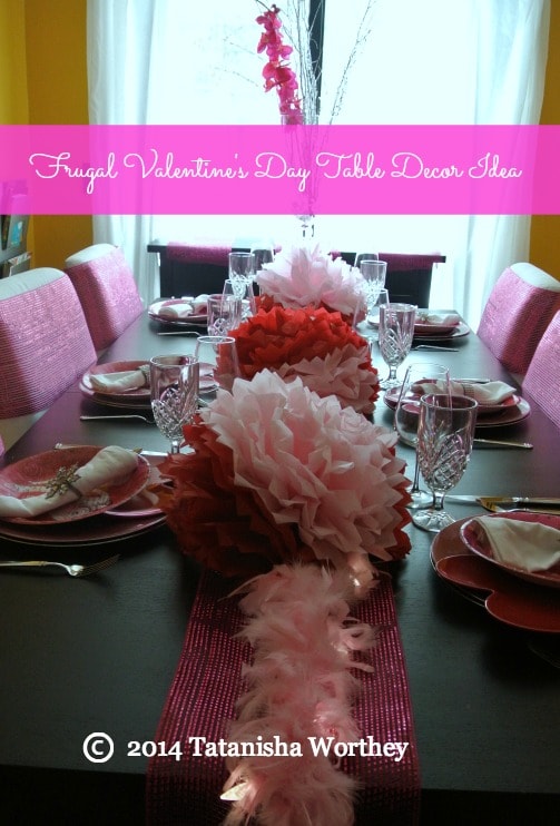 frugal valentines day table decor idea