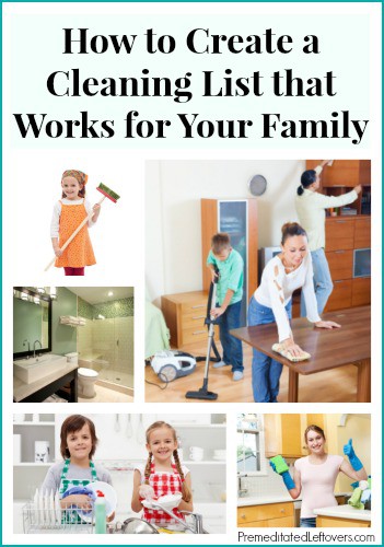 Creating Your Own Cleaning Schedule - How to Create a cleaning list that works for your family and lifestyle