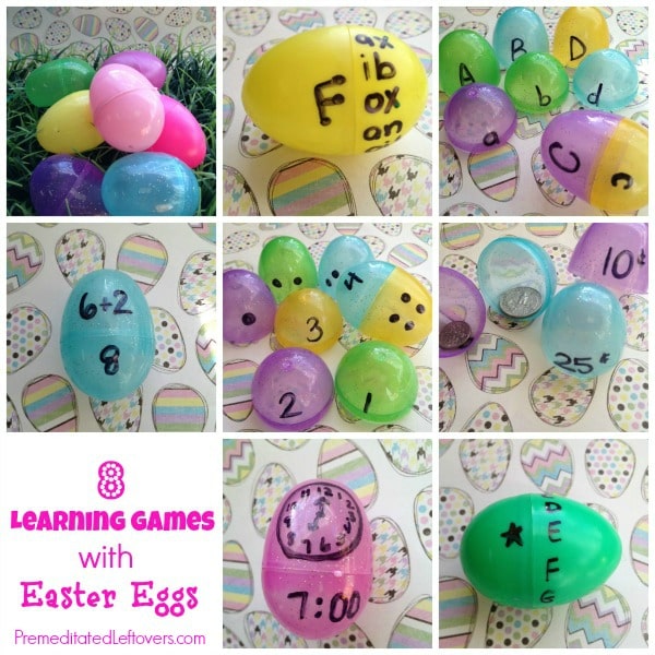 Learning Games Using Plastic Easter Eggs - 8 educational games using Easter Eggs that you can use to help your child master math and reading skills.