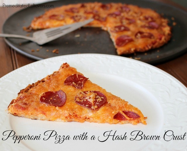Pizza Recipe made with a Hash Brown Crust #SimplyPotatoes