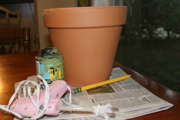 DIY Embossed Terra Cotta Pot - supplies needed
