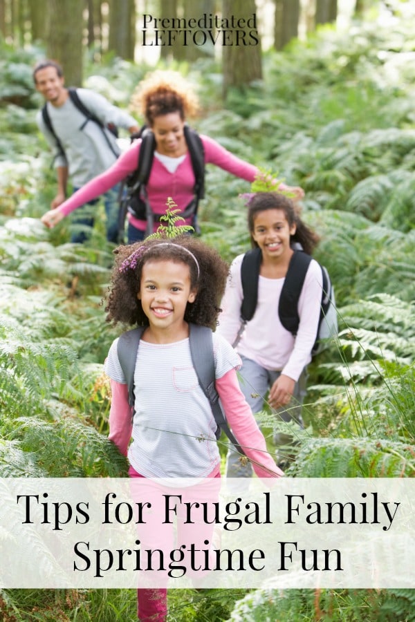 Spring Frugal Family Fun - tips for how to save money on spring break with your family, frugal spring family activities and cheap family fun. 