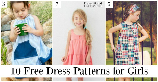 Save money on your child's wardrobe by using these 10 free dress patterns for girls, including pillowcase dress patterns, knit dress patterns, and more.
