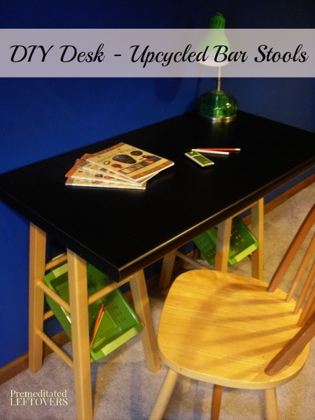 DIY Desk - Upcycled Bar Stools