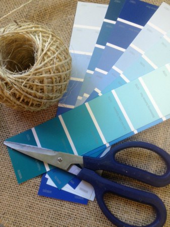 supplies needed for paint chip Frugal Father's Day Tie Garland