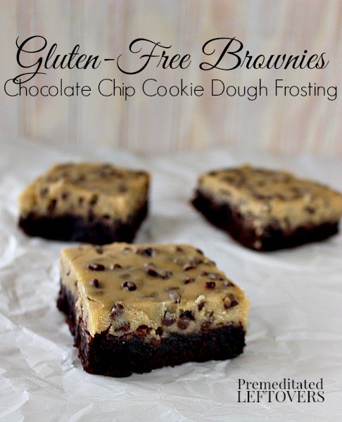 Gluten-Free Brownies with Chocolate Chip Cookie Dough Frosting