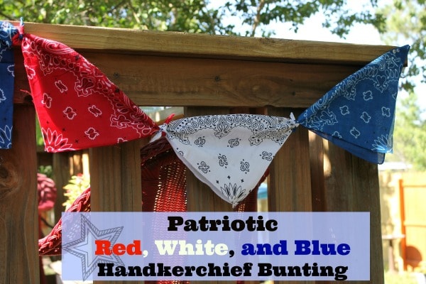 Patriotic Red, White, and Blue Handkerchief Bunting 