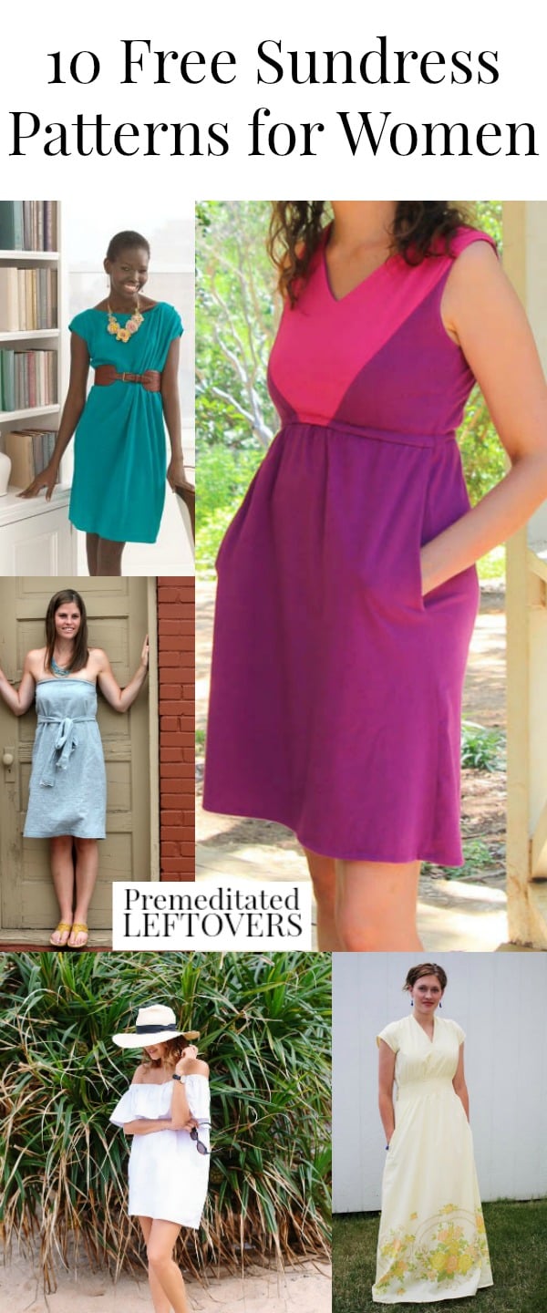 Sew one of these 10 Free Sundress Patterns for Women - Save money on your summer wardrobe by making dresses with these free sundress sewing patterns.