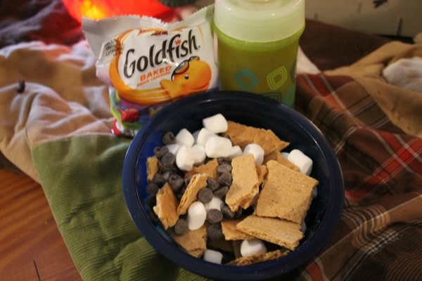 Snack ideas for an living room camp out for kids