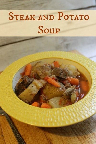 Steak and Potato Soup Recipe - this hearty soup is perfect for chilly fall evenings!