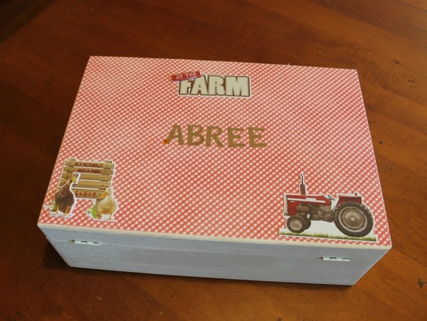 diy farm travel box cover