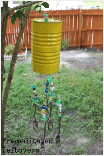 upcycled wind chimes