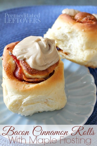 Bacon Cinnamon Rolls Recipe with Maple Frosting 